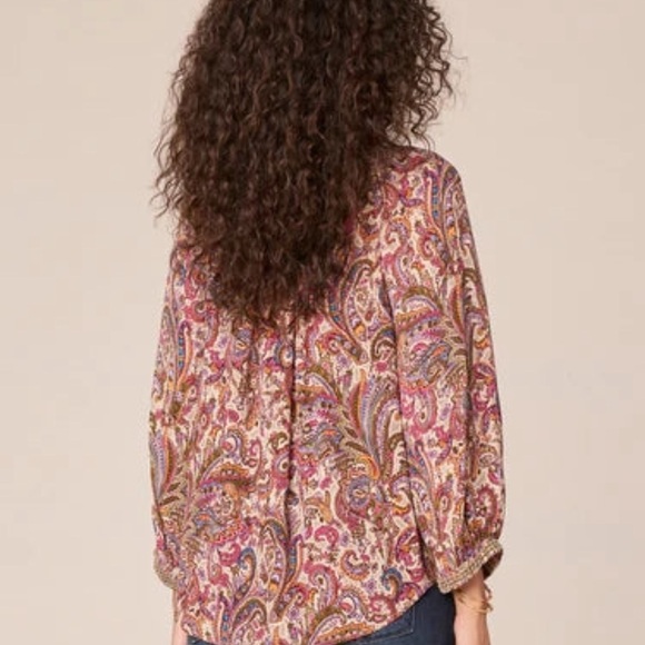 Democracy Graphic Pink and Red Relaxed Blouse - Picture 3 of 3